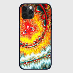 Чехол для iPhone 12 Pro Оптические краски текстура, цвет: 3D-черный