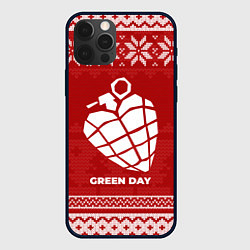 Чехол для iPhone 12 Pro Новогодний Green Day, цвет: 3D-черный