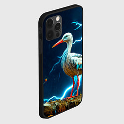 Чехол для iPhone 12 Pro Аист и гроза, цвет: 3D-черный — фото 2