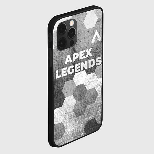 Чехол iPhone 12 Pro Apex Legends - grey gradient посередине / 3D-Черный – фото 2