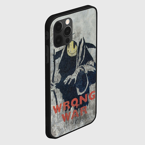 Чехол iPhone 12 Pro Banksy - wrong war / 3D-Черный – фото 2