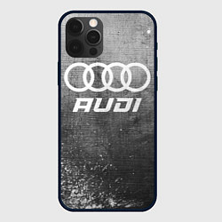 Чехол для iPhone 12 Pro Audi - grey gradient, цвет: 3D-черный