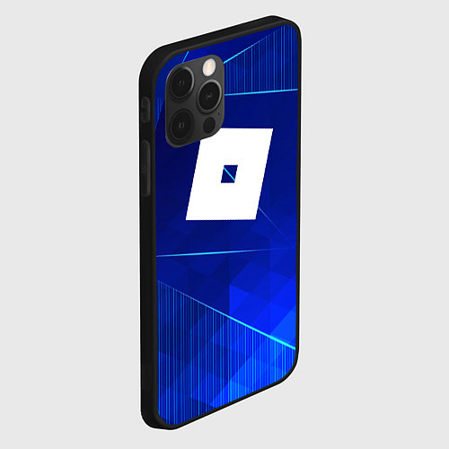 Чехол iPhone 12 Pro Roblox blue poly / 3D-Черный – фото 2