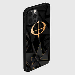 Чехол для iPhone 12 Pro Ozzy Osbourne golden poly, цвет: 3D-черный — фото 2