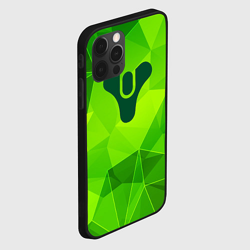 Чехол iPhone 12 Pro Destiny green poly / 3D-Черный – фото 2