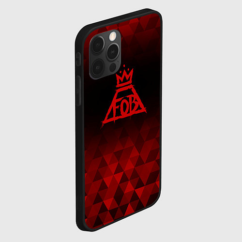 Чехол iPhone 12 Pro Fall Out Boy red poly / 3D-Черный – фото 2