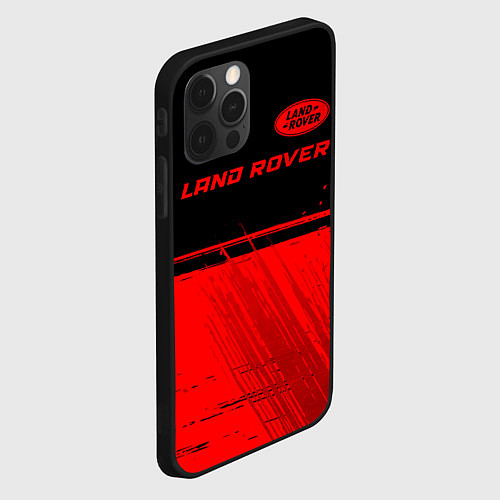 Чехол iPhone 12 Pro Land Rover - red gradient посередине / 3D-Черный – фото 2