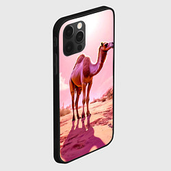 Чехол для iPhone 12 Pro Верблюд в розовой пустыне, цвет: 3D-черный — фото 2