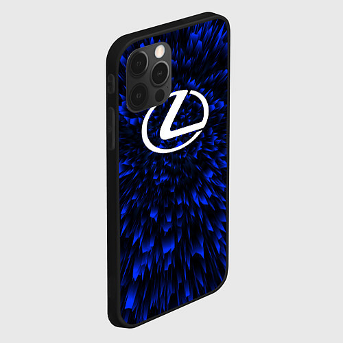 Чехол iPhone 12 Pro Lexus blue energy / 3D-Черный – фото 2