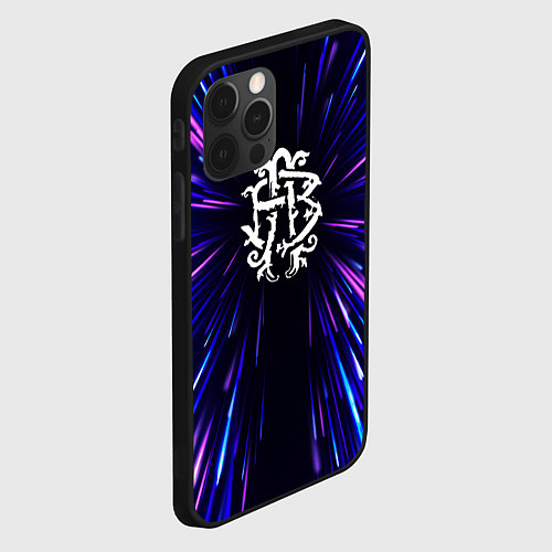 Чехол iPhone 12 Pro Nickelback neon energy / 3D-Черный – фото 2