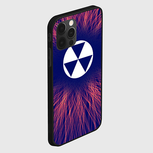 Чехол iPhone 12 Pro Fallout red energy / 3D-Черный – фото 2