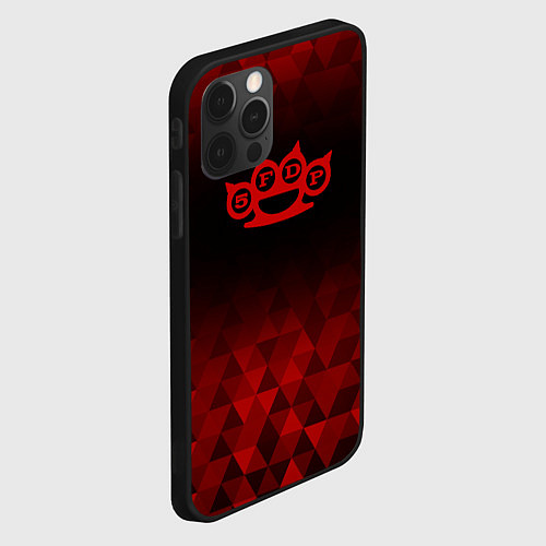 Чехол iPhone 12 Pro Five Finger Death Punch red poly / 3D-Черный – фото 2
