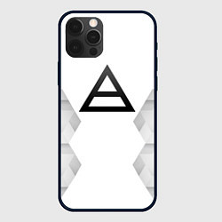 Чехол для iPhone 12 Pro Thirty Seconds to Mars white poly, цвет: 3D-черный