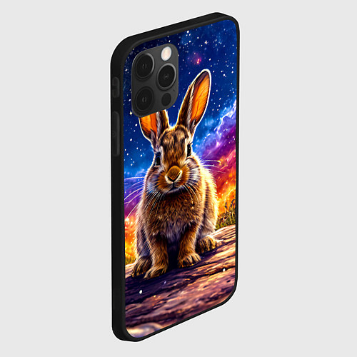 Чехол iPhone 12 Pro Зачик и космическое небо / 3D-Черный – фото 2