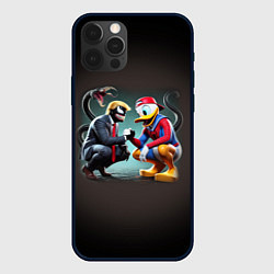 Чехол для iPhone 12 Pro Venom-Trump and Spider-Duck meme, цвет: 3D-черный