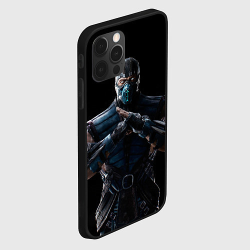 Чехол iPhone 12 Pro Mortal kombat - Sub Zero / 3D-Черный – фото 2