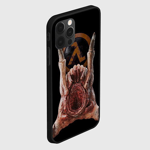 Чехол iPhone 12 Pro Half life - headcrab / 3D-Черный – фото 2