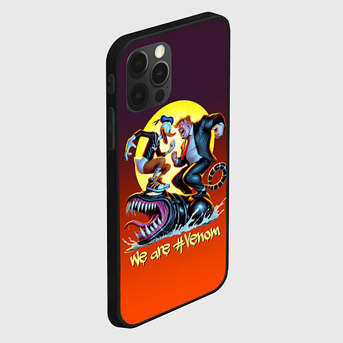 Чехол iPhone 12 Pro Two Donalds and Venom - meme / 3D-Черный – фото 2