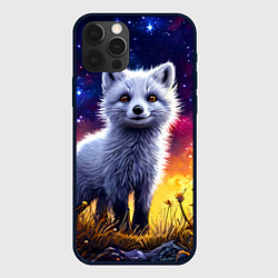 Чехол для iPhone 12 Pro Песец в звездную ночь, цвет: 3D-черный