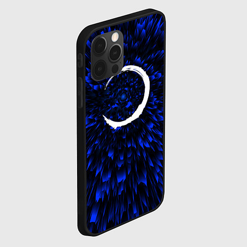 Чехол iPhone 12 Pro Demon Slayer blue energy / 3D-Черный – фото 2