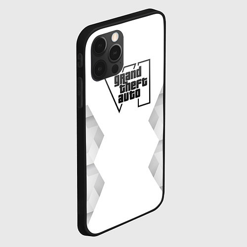 Чехол iPhone 12 Pro GTA6 white poly / 3D-Черный – фото 2