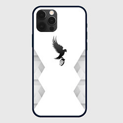 Чехол для iPhone 12 Pro Hollywood Undead white poly, цвет: 3D-черный