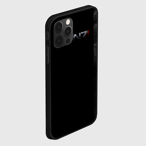 Чехол iPhone 12 Pro Shepard N7 - темный / 3D-Черный – фото 2