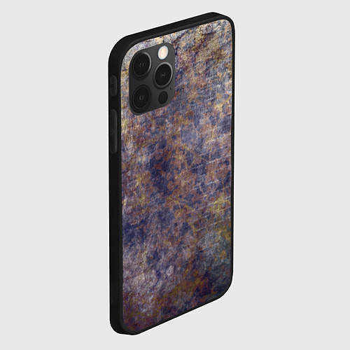 Чехол iPhone 12 Pro Абстракция - purple yellow wall / 3D-Черный – фото 2