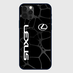 Чехол для iPhone 12 Pro Lexus - монохромный, цвет: 3D-черный