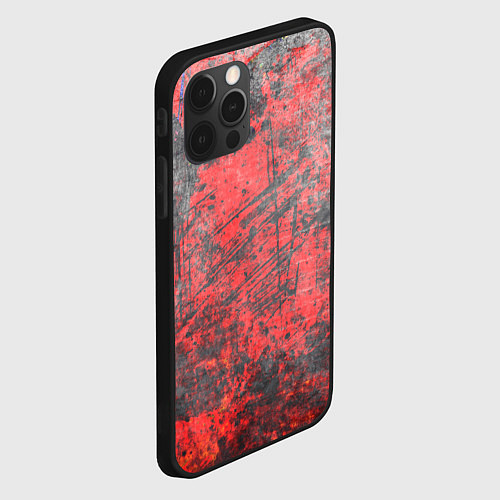 Чехол iPhone 12 Pro Абстракция - grunge vibe / 3D-Черный – фото 2