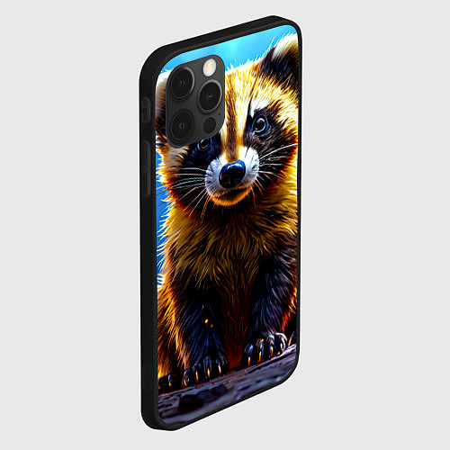 Чехол iPhone 12 Pro Росомаха в искрах / 3D-Черный – фото 2