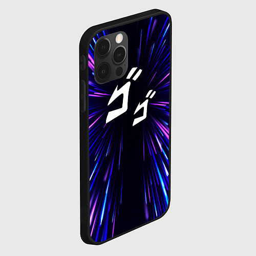 Чехол iPhone 12 Pro JoJo Bizarre Adventure neon energy / 3D-Черный – фото 2