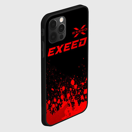 Чехол iPhone 12 Pro Exeed - red gradient посередине / 3D-Черный – фото 2