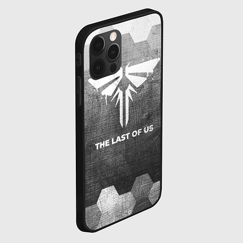 Чехол iPhone 12 Pro The Last Of Us - grey gradient / 3D-Черный – фото 2