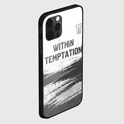 Чехол для iPhone 12 Pro Within Temptation - white gradient посередине, цвет: 3D-черный — фото 2