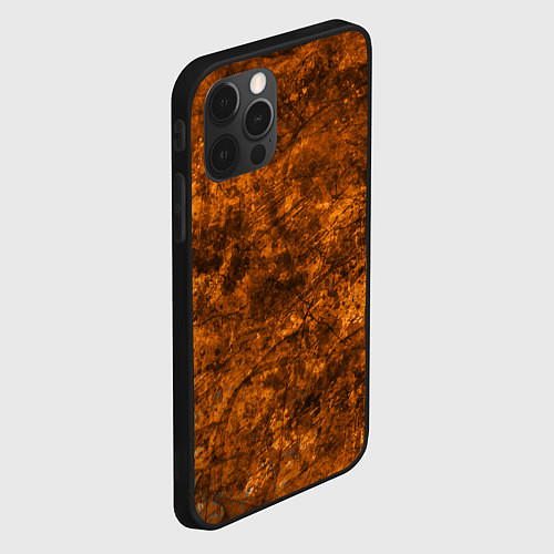 Чехол iPhone 12 Pro Абстракция - rusty smoke / 3D-Черный – фото 2