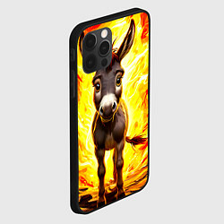 Чехол для iPhone 12 Pro Ослик в огне, цвет: 3D-черный — фото 2