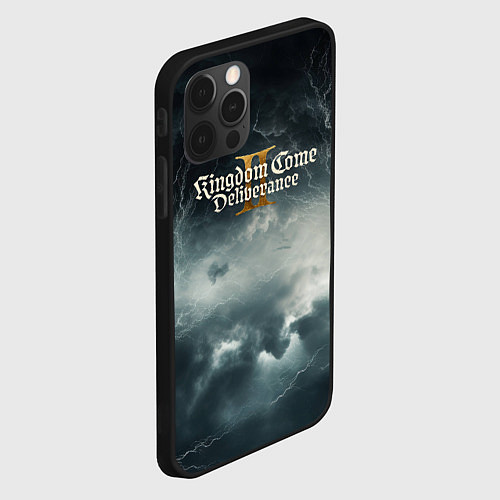 Чехол iPhone 12 Pro Kingdom Come Deliverance 2 мрачный фон / 3D-Черный – фото 2