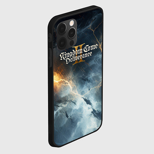 Чехол iPhone 12 Pro Kingdom Come Deliverance 2 молнии / 3D-Черный – фото 2