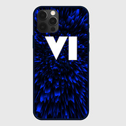 Чехол для iPhone 12 Pro GTA 6 blue energy, цвет: 3D-черный