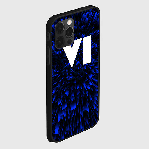 Чехол iPhone 12 Pro GTA 6 blue energy / 3D-Черный – фото 2