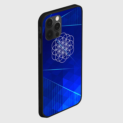 Чехол iPhone 12 Pro Coldplay blue poly / 3D-Черный – фото 2