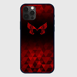 Чехол для iPhone 12 Pro Placebo red poly, цвет: 3D-черный