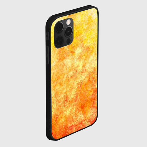 Чехол iPhone 12 Pro Абстракция - hot flame / 3D-Черный – фото 2