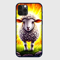 Чехол для iPhone 12 Pro Овечка в ярких лучах, цвет: 3D-черный