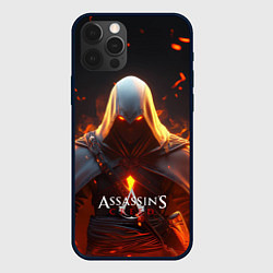 Чехол для iPhone 12 Pro Assassins Creed fire, цвет: 3D-черный