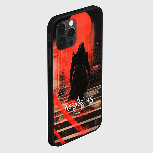 Чехол iPhone 12 Pro Assassins Creed poster style / 3D-Черный – фото 2