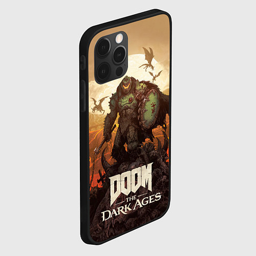 Чехол iPhone 12 Pro Палач рока Doom the dark ages / 3D-Черный – фото 2