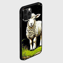 Чехол для iPhone 12 Pro Овечка на черном, цвет: 3D-черный — фото 2