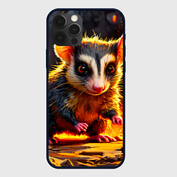 Чехол для iPhone 12 Pro Опоссум в огне, цвет: 3D-черный